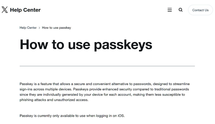 磐石苹果维修店铺分享iOS用户如何通过通行密钥(Passkey)登录 